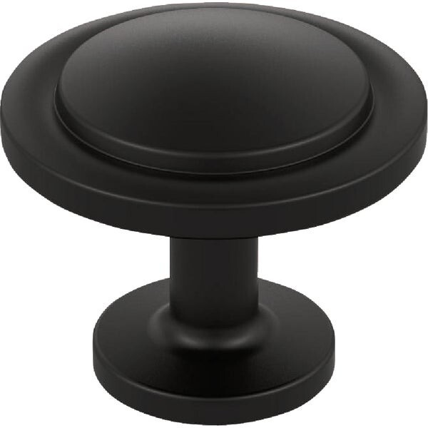 (10)- Amerock Loop 1.1875 In. Dia. Round Matte Black Knob