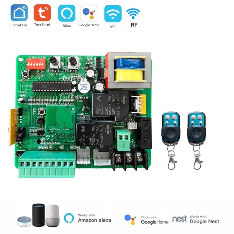 230V AC WIFI Sliding Gate Opener Control Board For Tuya Smart Life Phone APP
