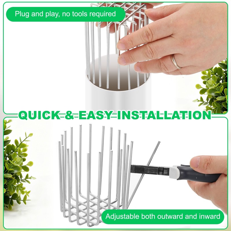 2 Pcs 83mm (3.3") OD Gutter Guard Filter Stainless Steel Mesh Screen Vent Cover gallery