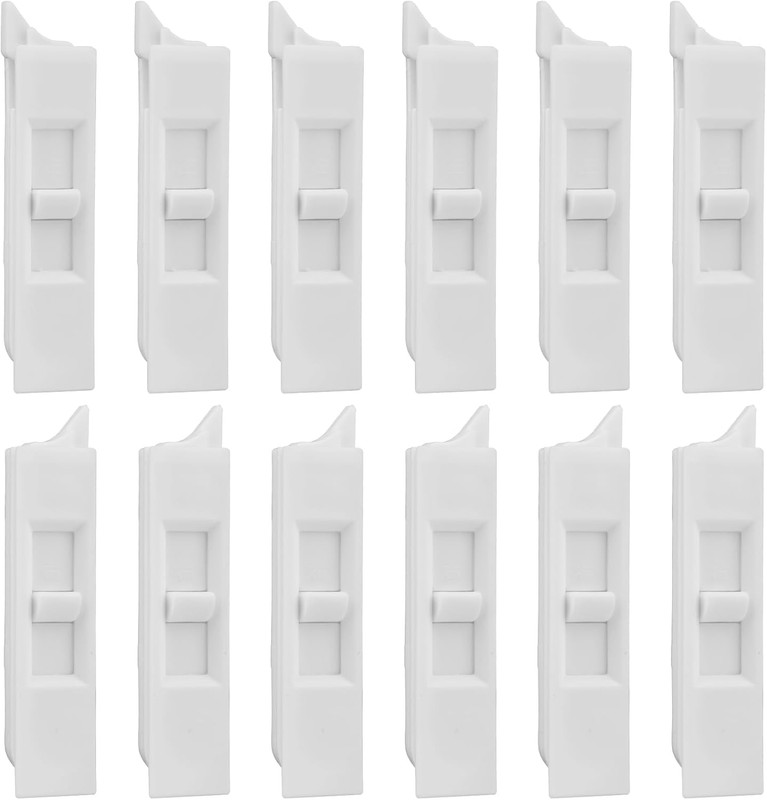 12 Pcs Window Tilt Latch Pairs Spring Loaded Sliding Window Latch Lock Snap-In W