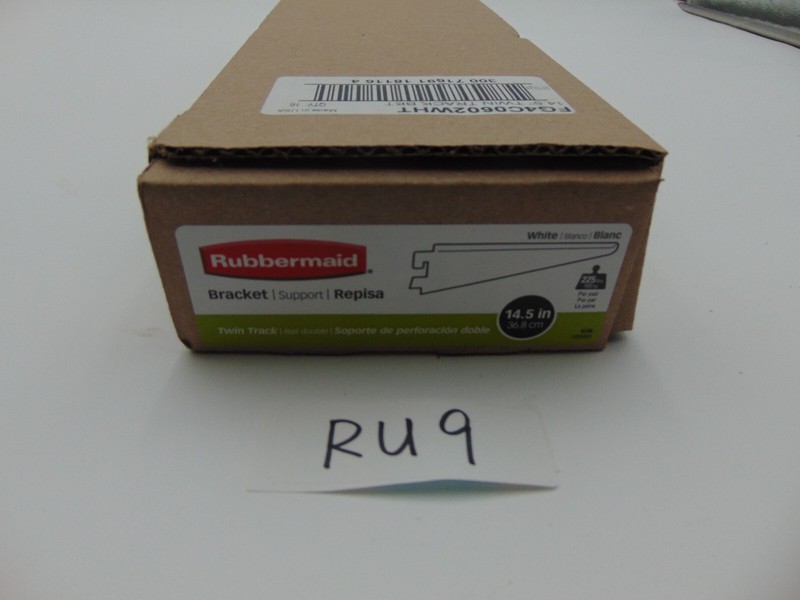 Rubbermaid Brackets Twin Track Bracket 14.5” White Lot Of 16 FG4C0602WHT