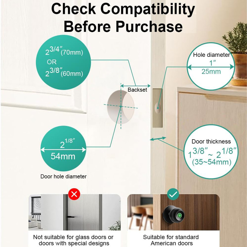 Fingerprint Door App Control Keyless Entry Door Lock For Home Bedroom Apartment gallery