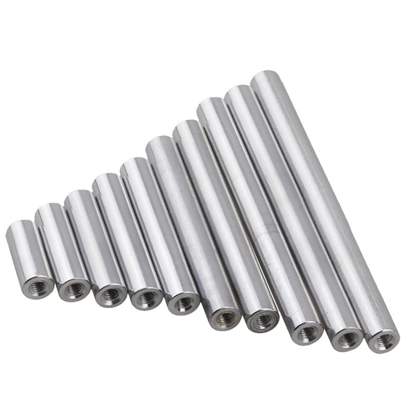 Aluminum Thread Sleeve Rod Bar Stud Round Connector Tube Long Nuts M6 M8 gallery