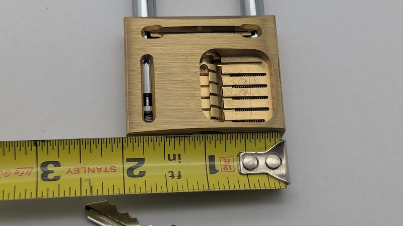 Cutaway Locksmith Padlock Lock Inside View Hardened Practice BRASS NEW DISPLAY gallery