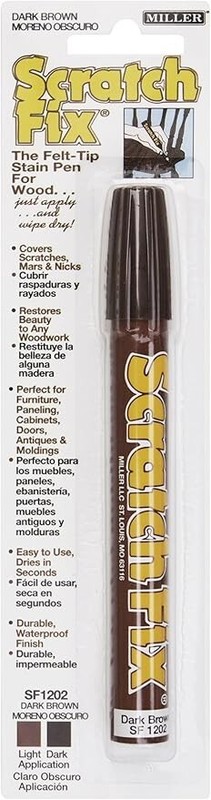 MILLER Scratch Fix Felt-Tip Stain Pen - Dark Brown SF1202