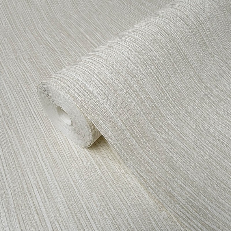 Vinyl Modern Embossed tan off white plain faux grasscloth textured Wallpaper 3D