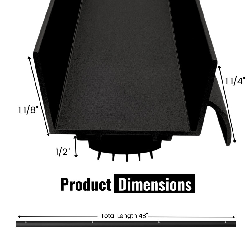 KC Hardware U Shaped Aluminum Door Bottom Sweep with Drip Cap, Weather Stripping gallery