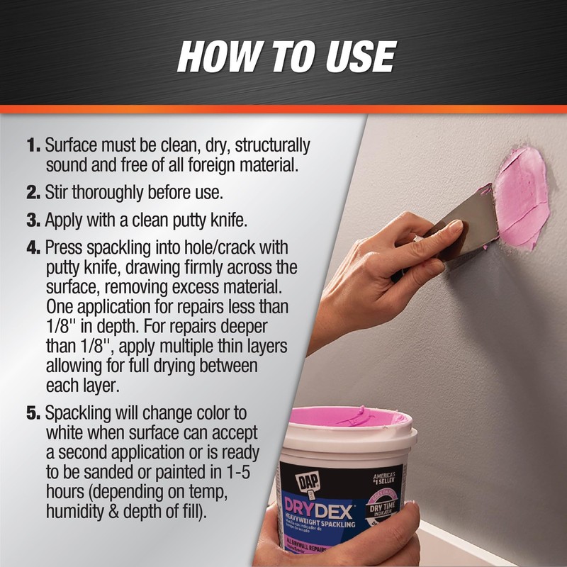DAP DryDex Dry Time Indicator Spackling Pink/White 32 Oz (7079812330) gallery