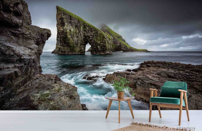 3D Rocks Sea Landscape Nature Wallpaper Wall Murals Removable Wallpaper