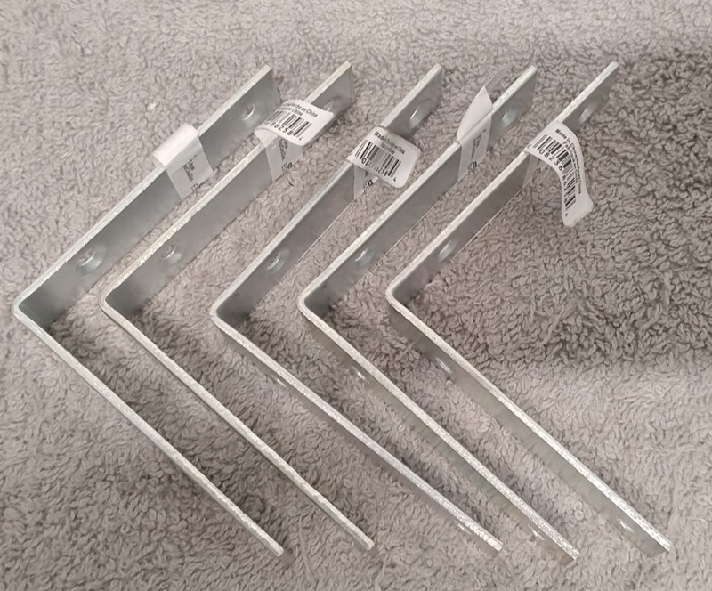 5 NEW Hardware Essentials 4" Zinc Plated Corner Brace H#851130. (03) gallery