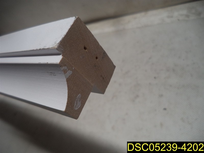 Qty = 3: White Trim Boards Each Piece Measures Overall = 1 1/2″ x 1 1/2″ x 8ft