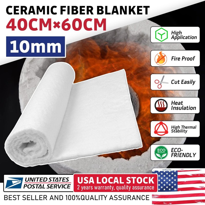 10mm High-Temperature 2500℉ Ceramic Fiber Insulation Blanket For Glass Blowing