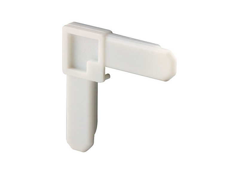 FHC PL7723B Screen Frame Corner - 3/8" x 3/4" - White Plastic - pack of 100