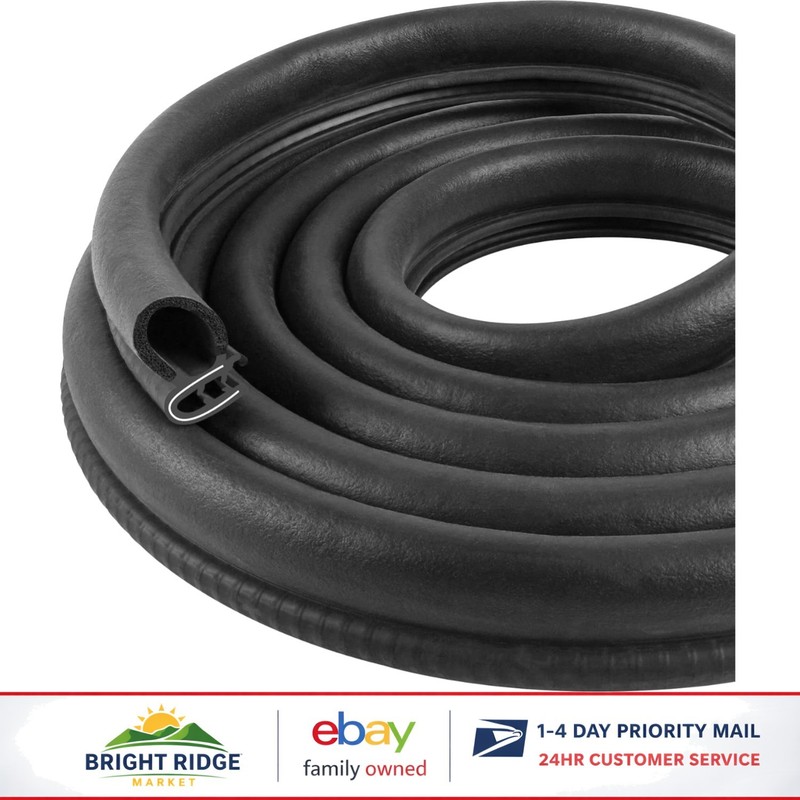 25ft Rubber Edge Trim Seal for Car Doors, RVs, and Boats with Sound Insulation