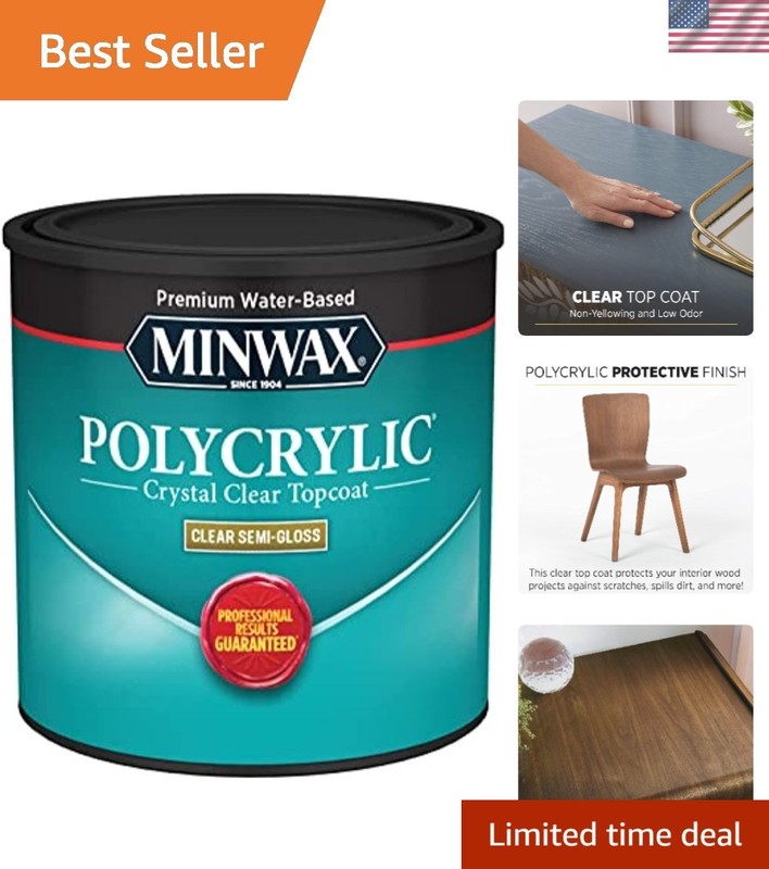 1/2 Pint Polycrylic Protective Finish – Easy Clean-Up & Crystal Clear Shine