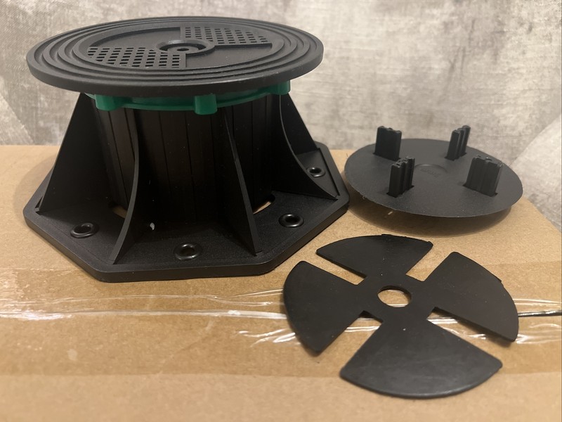 8 PACK - Adjustable Plastic Pedestal Paver - Deck Support Floor Raising