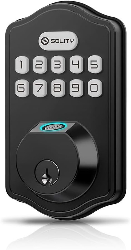 Solity Smart Digital Electronic Deadbolt Door Lock, Keyless Entry, Auto Lock,…
