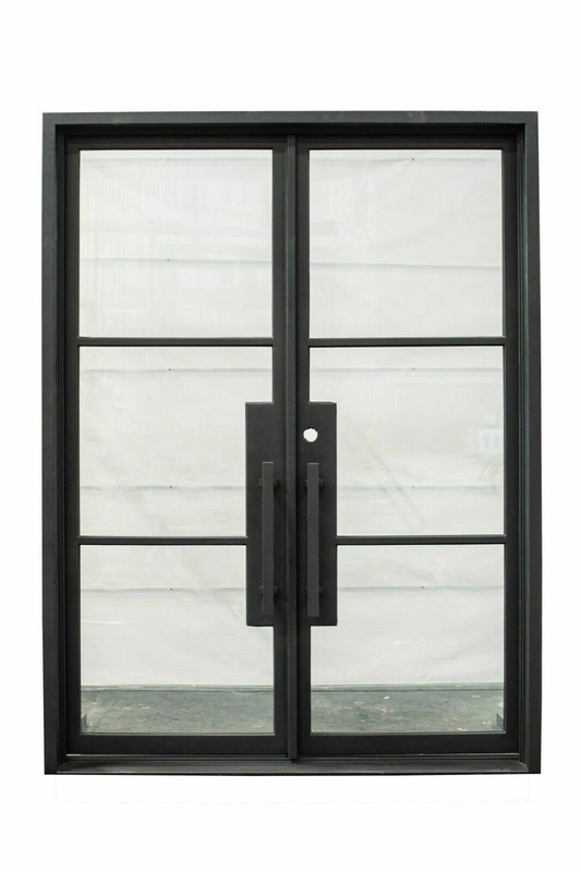 Hico Pre Hung Steel Front Entry French Door Clear Glass 72″ x 96″ Right Active