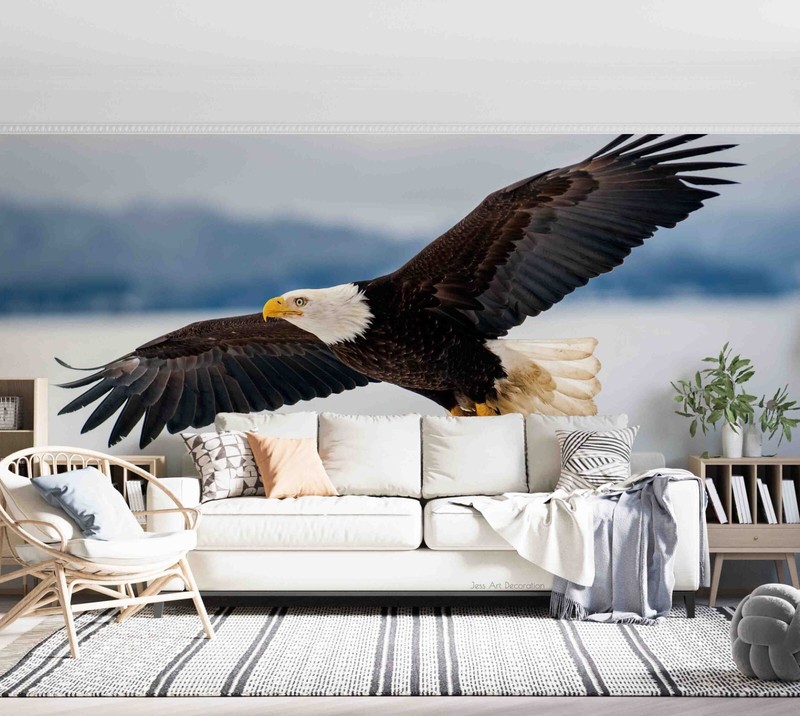 3D Animal Eagle Self-adhesive Removable Wallpaper Murals Wall 103 gallery