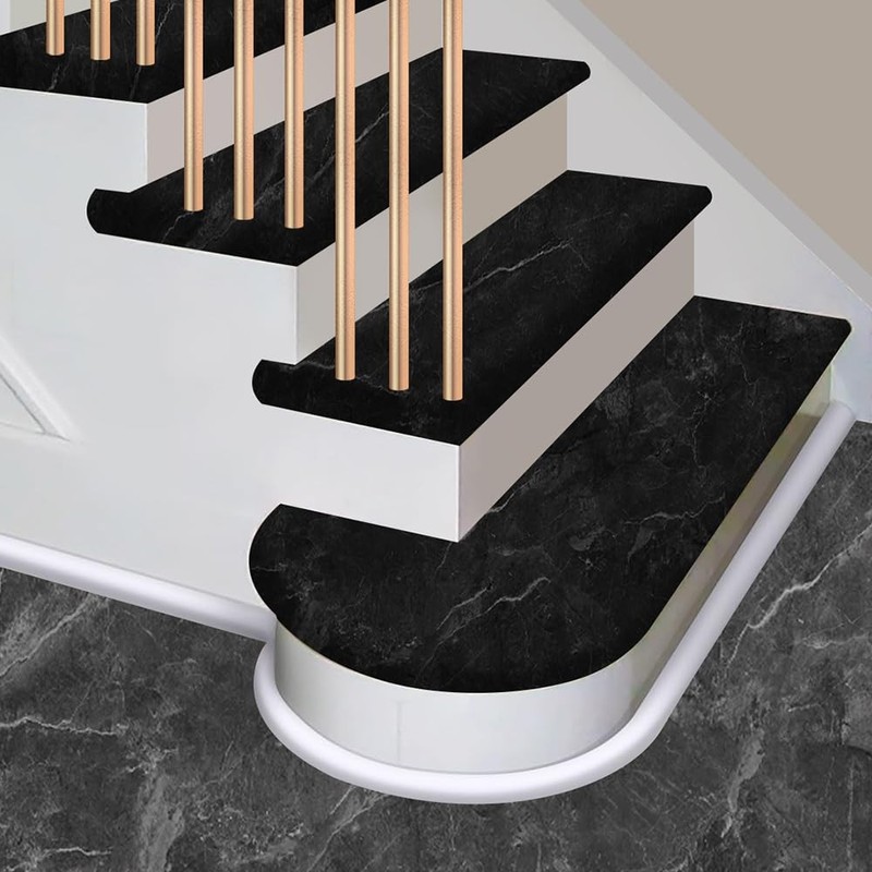Flexible Quarter Round Molding, 158 Inch Peel and Stick Rubber Edge Trim, Self- gallery