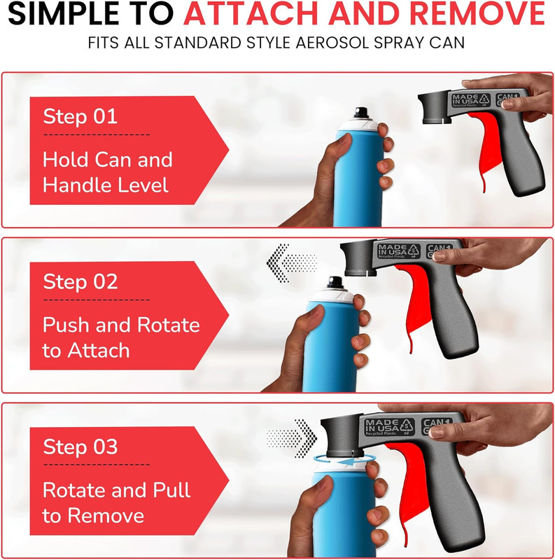Safeworld Instant Aerosol Trigger Handle Can-Gun, Converts Spray Cans to Spray G gallery