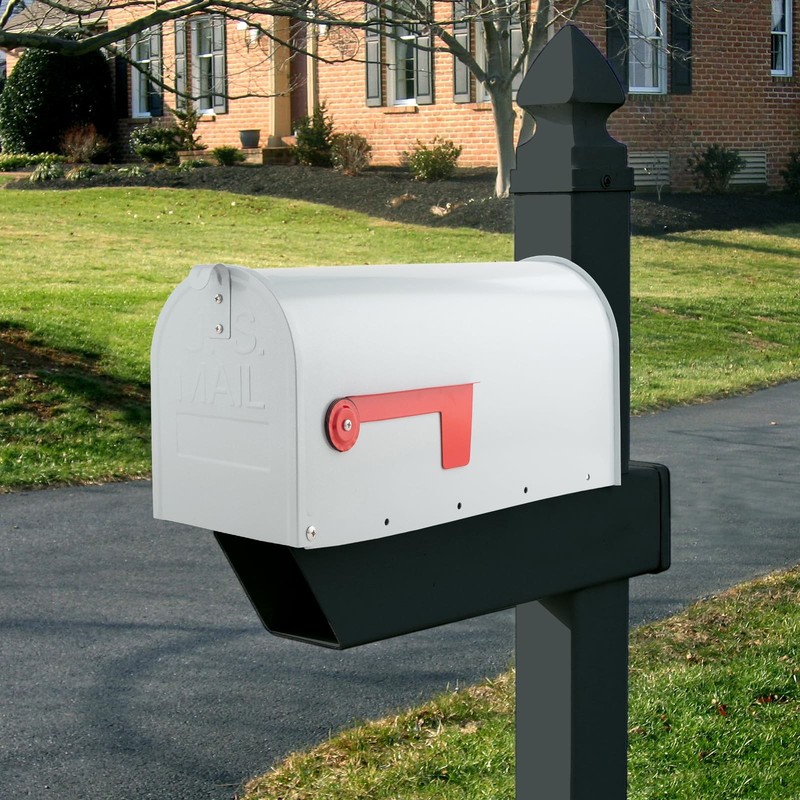 Metal Mailboxes for Outside Post Mount, RAINHOL Residential Mailbox, Galvaniz... gallery