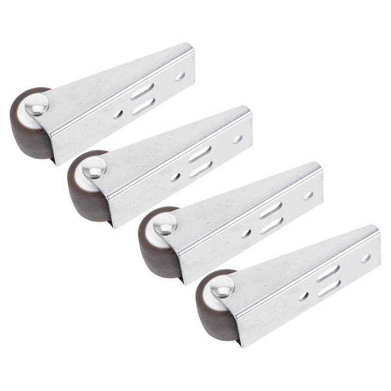 4 Pcs Side Mount Caster Wheels Low Profile Barn Door Rollers Furniture