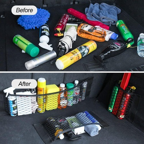 Mesh Cargo Net, Universal Stretchable Trunk Storage Net Wall Sticker Medium gallery
