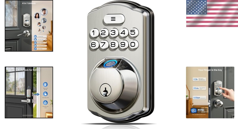 Smart Biometric Deadbolt Lock, Easy Install gallery