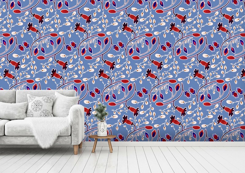3D Red Petals ZHU4565 Wallpaper Wall Mural Removable Self-adhesive Zoe
