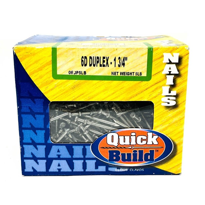 Quick Build 06DP5LB General Construction Duplex Nail 6d 1-3/4in Bright 5 lb Pack gallery
