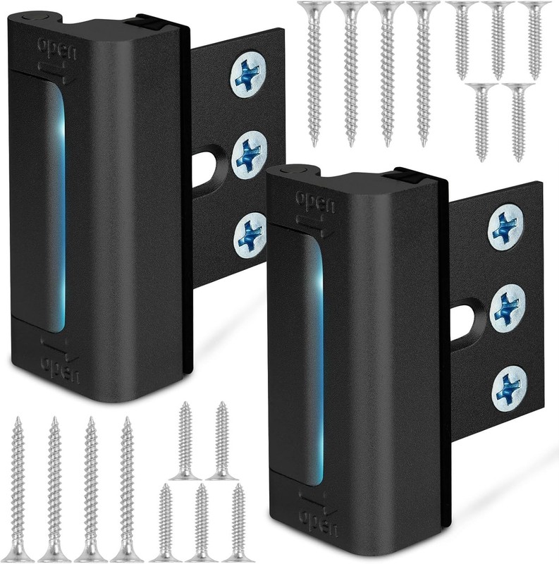 Home Security Door Reinforcement Lock, Upgraded Front Door Locks for Kids Safety