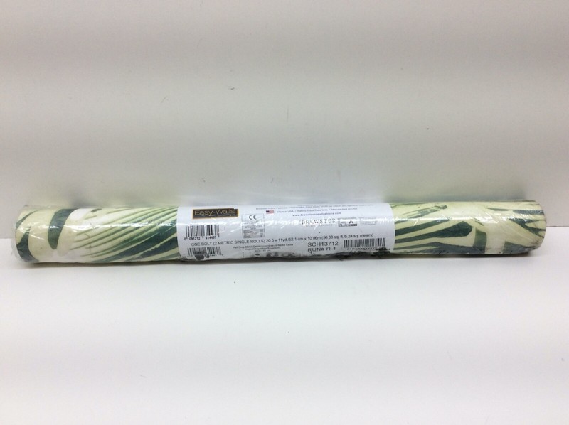 Brewster Chesapeake One Double Roll Chaparral Green Fronds 20.5"x11Yd.