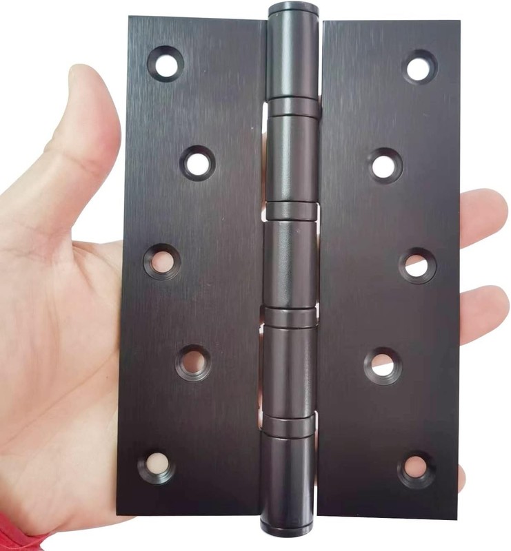 2 Pcs 5" Stainless Steel Ball Bearing Door Hinges Heavy Duty Square Corner