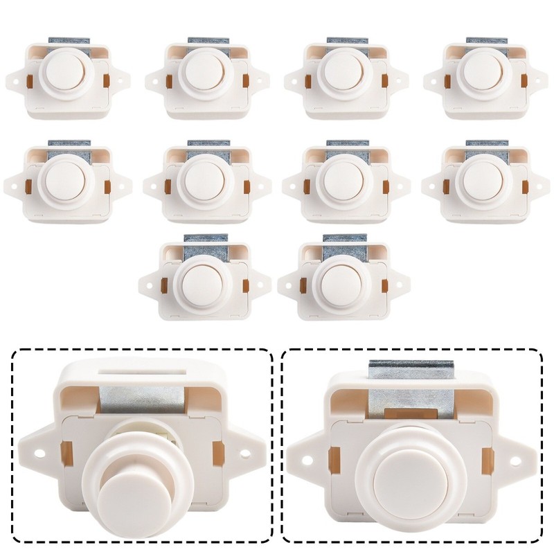 10* Easy To Operate Push Button Catch Locks For Cabinets And Drawers gallery