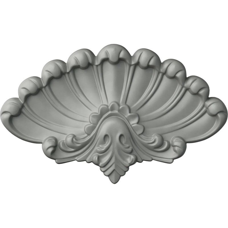 Sea Shell Center Wood Onlay 15 Inch W x 91/4 Inch H x 11/8 Inch P Art