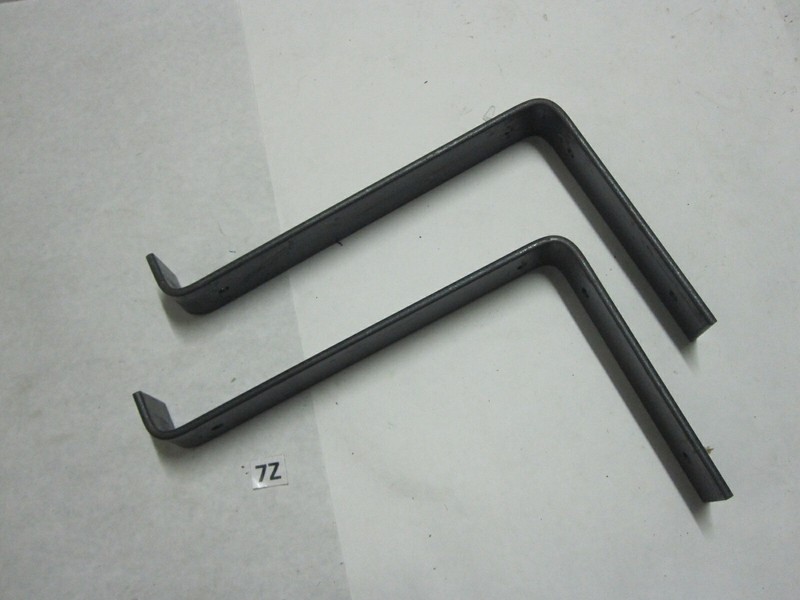 (2) Steel Floating Shelf Brackets Forged Iron Metal 9″ Shelf 1-1/2″ x 3/16″