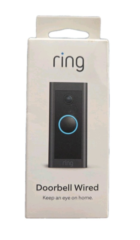 Ring Video Doorbell Wired Night Vision 2.4 GHz wifi 1080p HD Camera – Black NEW