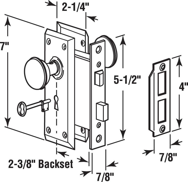 E 2495 Mortise Keyed Lock Set with Classic Bronze Knob – Perfect for Replacin... gallery