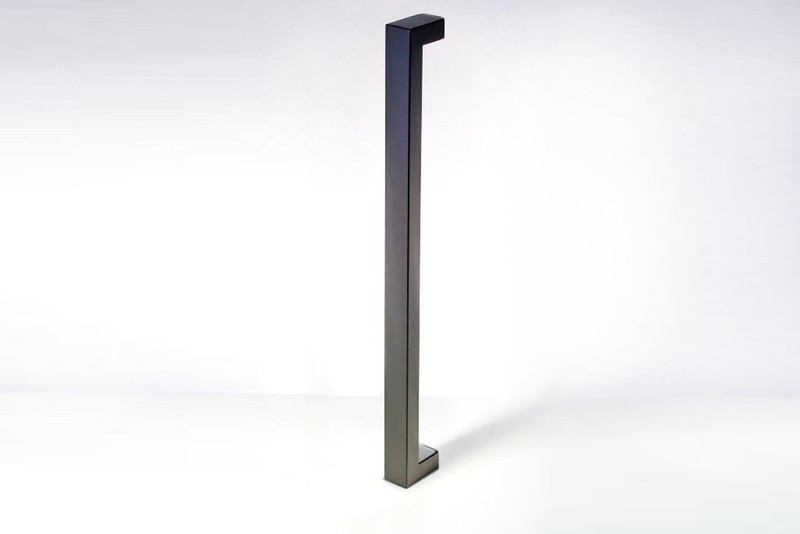 32 Inches Total Length Modern Stainless Steel Front Door Handle in Matte Black P gallery