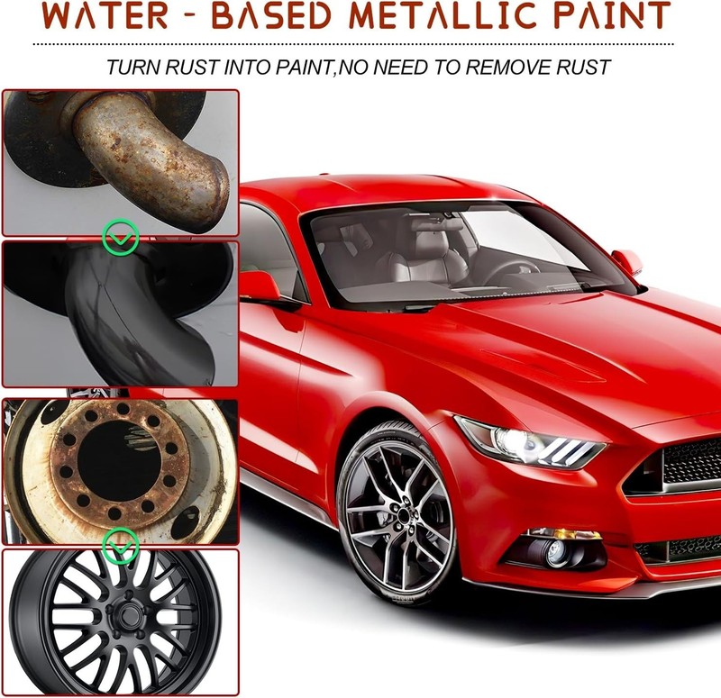 Versatile 300g Rust Remover Paint with Brush - Restore Metal Shine Effortlessly gallery