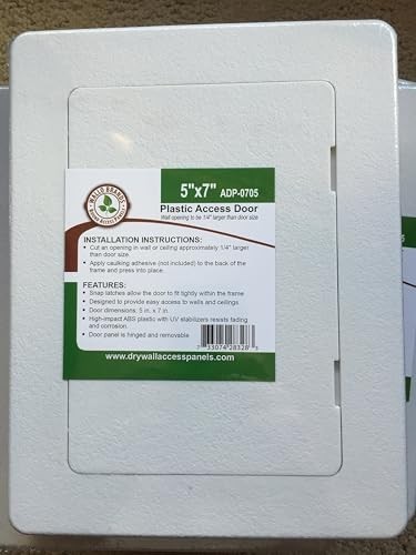 Plastic Access Door 5 x 7 Inch Hinged Panel for Drywall Walls Ceilings Service gallery