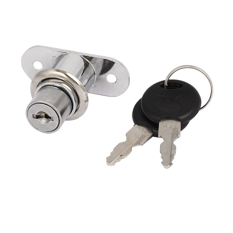 Cabinet Cupboard Sliding Door Keyed Different Security Lock 19mm x 24mm Cylinder