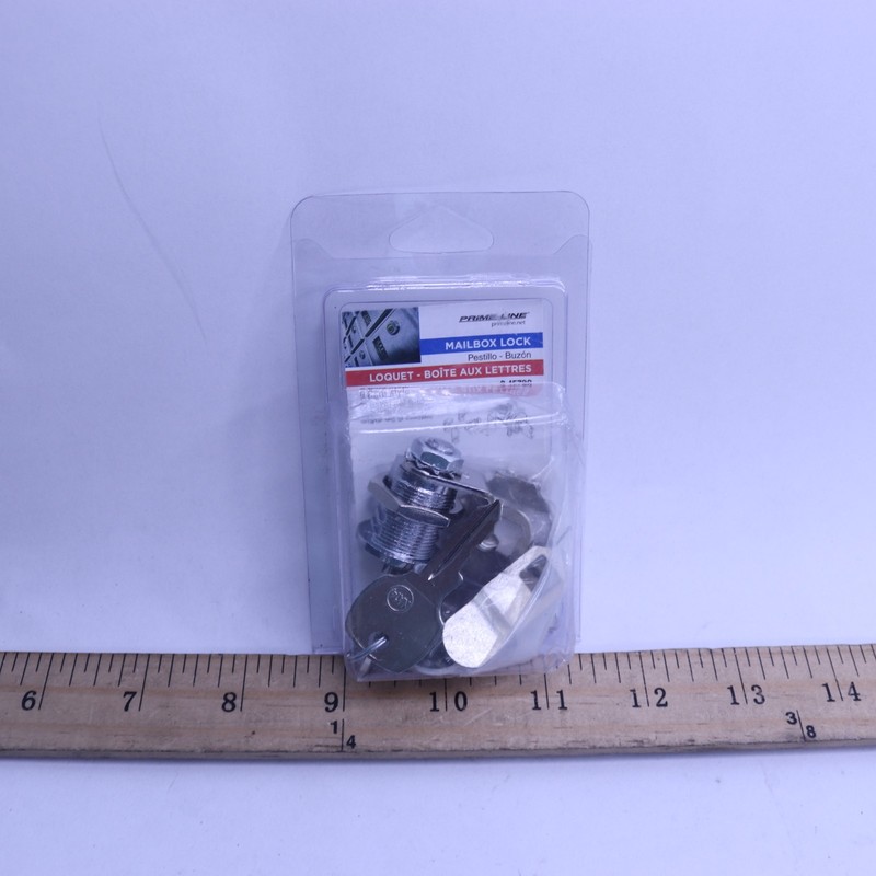 Prime Line Threaded Mailbox Lock Diecast Satin Nickel 5-Cam S 4573C