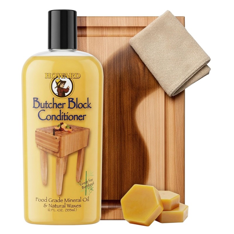 Howard Products Butcher Block Conditioner and Food Grade Mineral Oil for Wood Cu