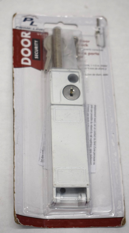 PL Prime Line U 9919 Keyed Deadbolt Lock White Finish Door Security V6046