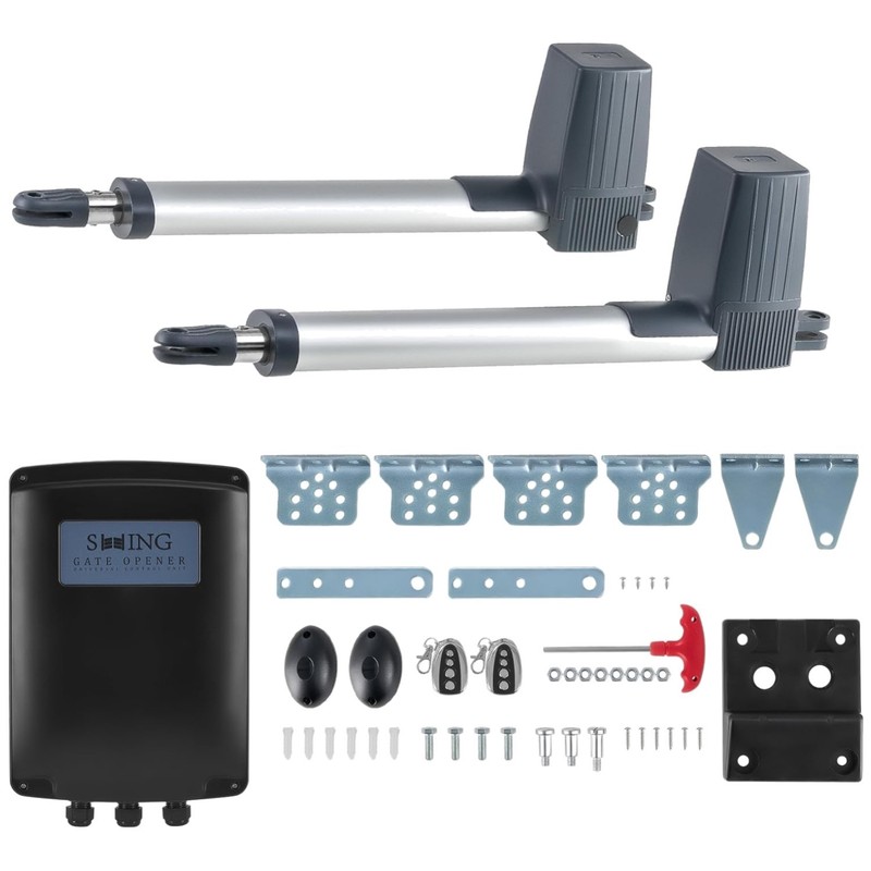 Solar-Powered Dual Swing Gate Opener Kit – Infrared Sensors
