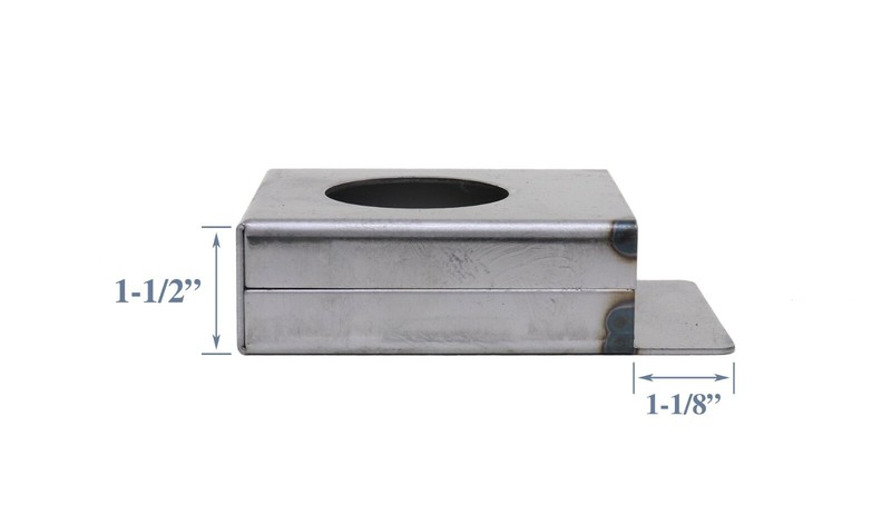 Single Hole Lockbox Weldable Steel Gate Doors | 3 1/2" x 4 1/4" x 1 1/2" gallery