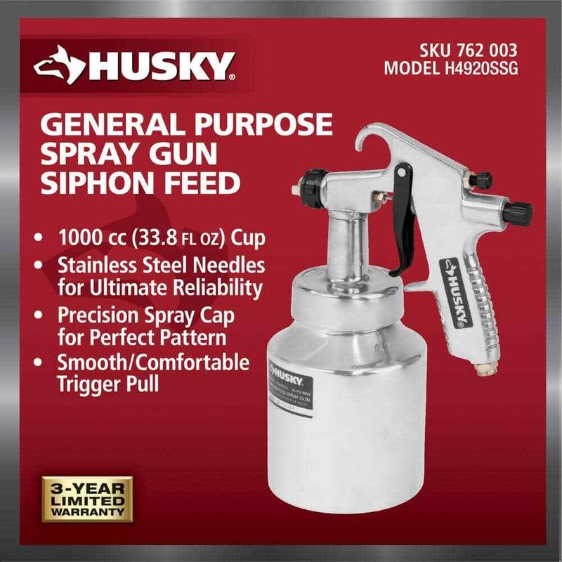 Husky Siphon Feed General Purpose Spray Gun gallery
