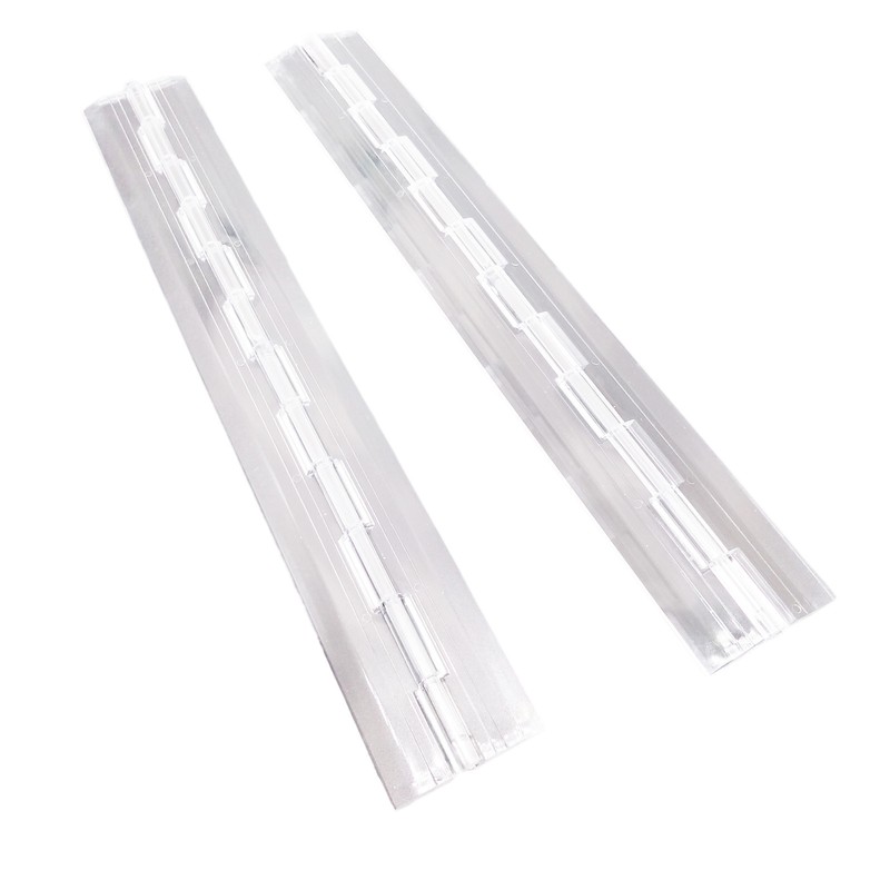US Stock 2pcs Clear PMMA Acrylic Plastic Folding Plexiglass Hinge 300 x 45mm